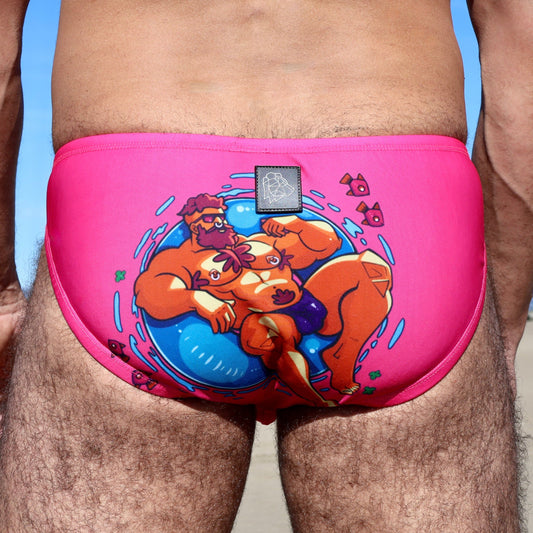 JD Bear Mini Swim Brief - Pink